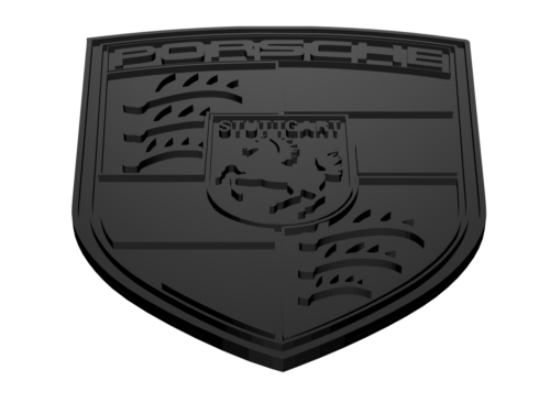 porsche logo black